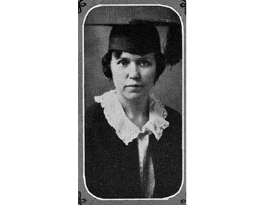 Portrait of Dr. Edith Bonnett, who became the first woman to intern at John Sealy Hospital in 1926.