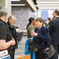 Community members mingle with staff at the reception that follows each lecture at the 2026 LHWS