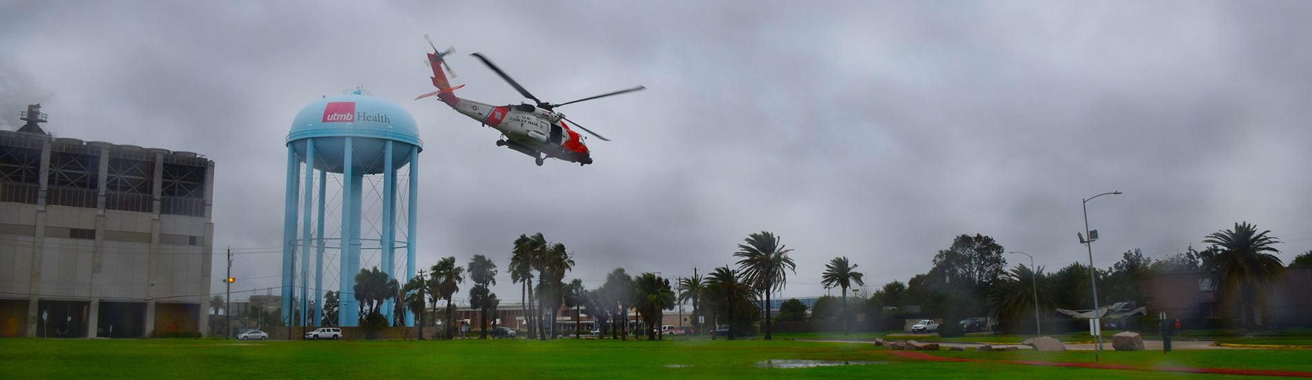 Helicopter Delivering Emergency Supplies